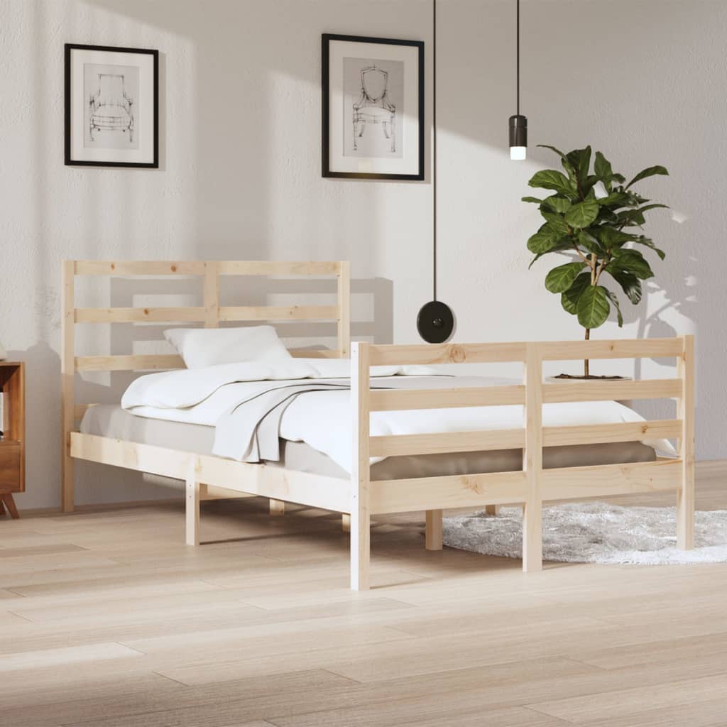 Bed Frame Solid Wood Pine 120x200 cm