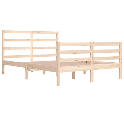 Bed Frame without Mattress Solid Wood Pine 140x200 cm