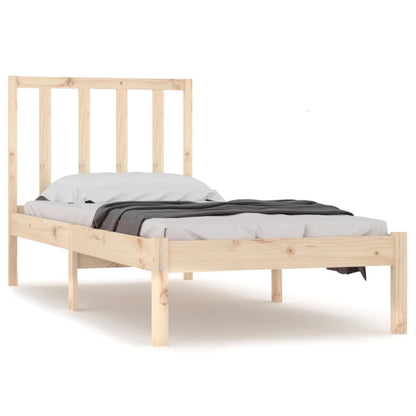 Bed Frame without Mattress 75x190 cm Small Single Solid Wood Pine