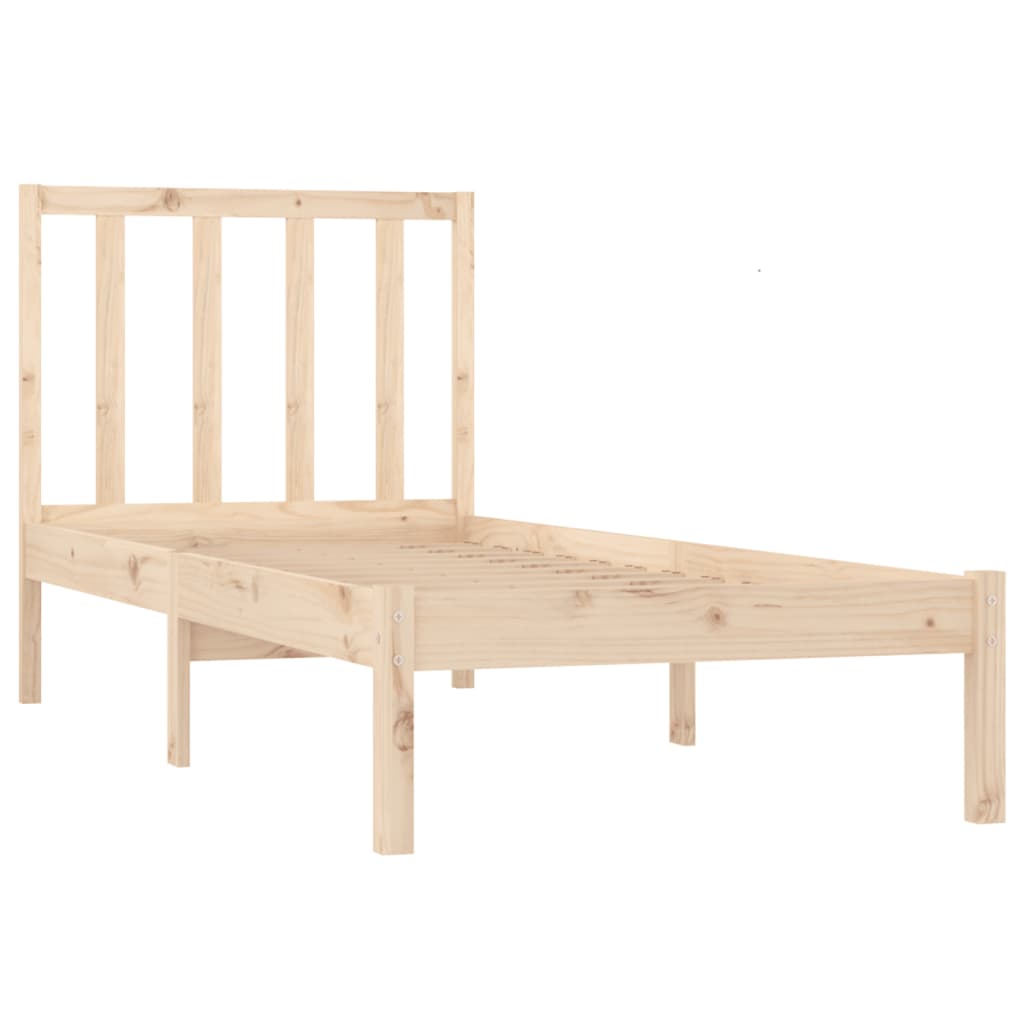 Bed Frame without Mattress 75x190 cm Small Single Solid Wood Pine