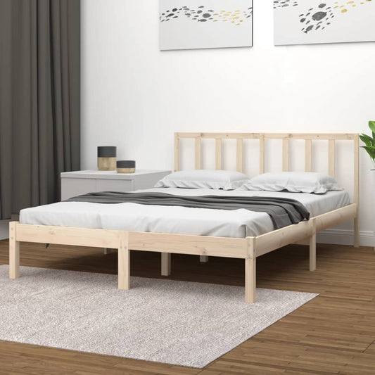 Bed Frame Solid Wood Pine 140x200 cm