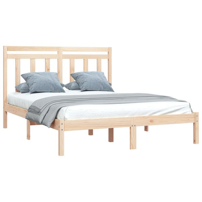 Bed Frame without Mattress 140x190 cm Solid Wood