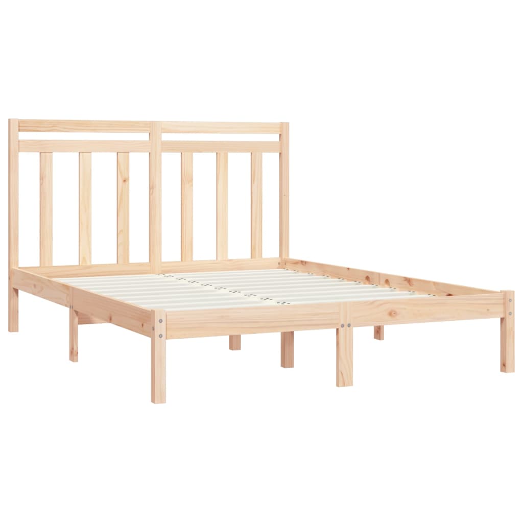 Bed Frame without Mattress 140x190 cm Solid Wood