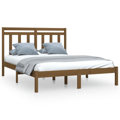 Bed Frame Honey Brown Solid Wood 120x200 cm