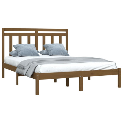 Bed Frame Honey Brown Solid Wood 120x200 cm