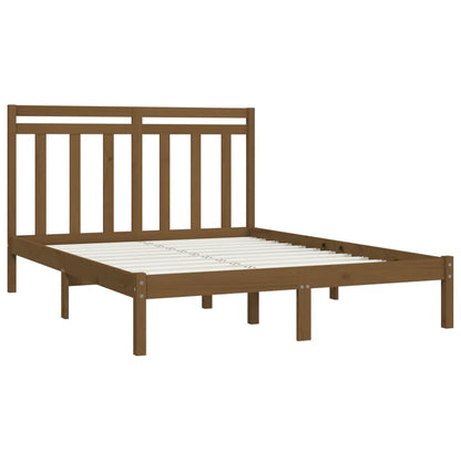 Bed Frame Honey Brown Solid Wood 120x200 cm