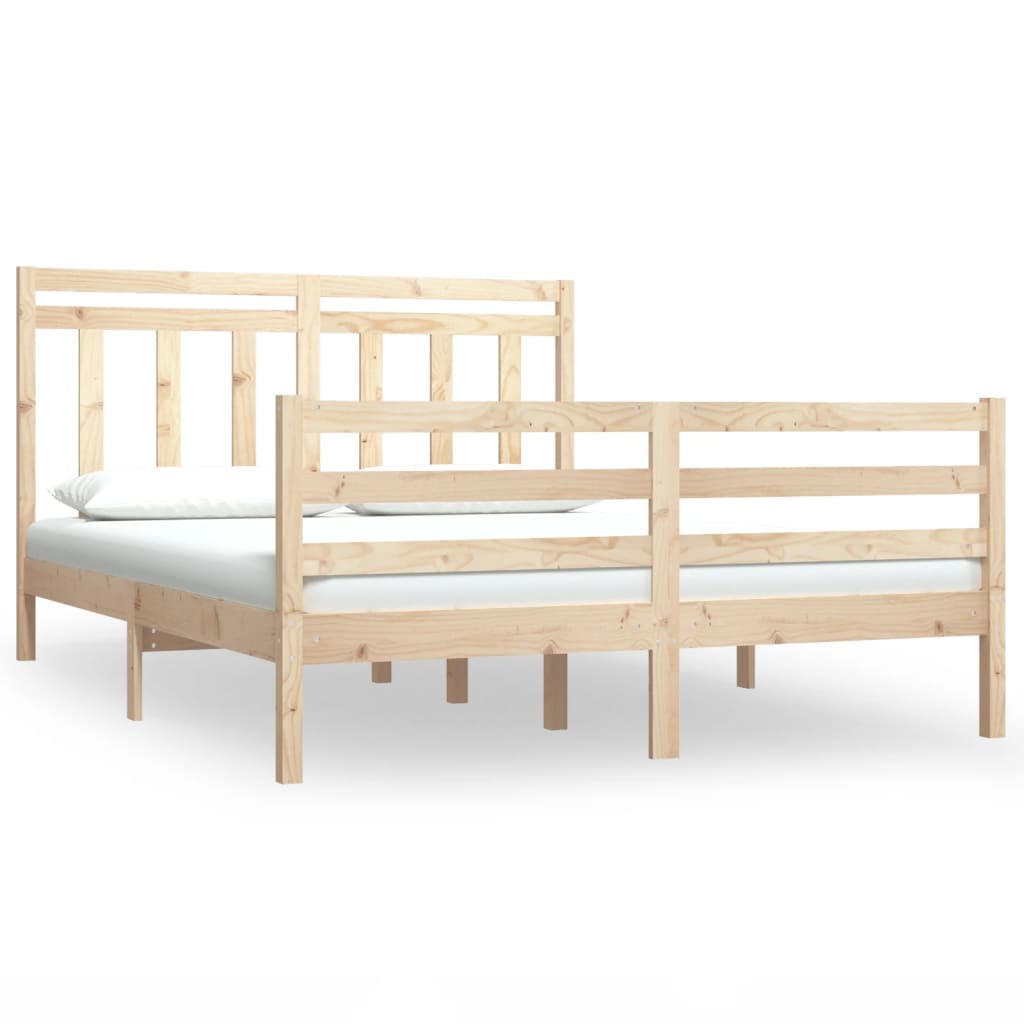 Bed Frame Solid Wood 150x200 cm King Size