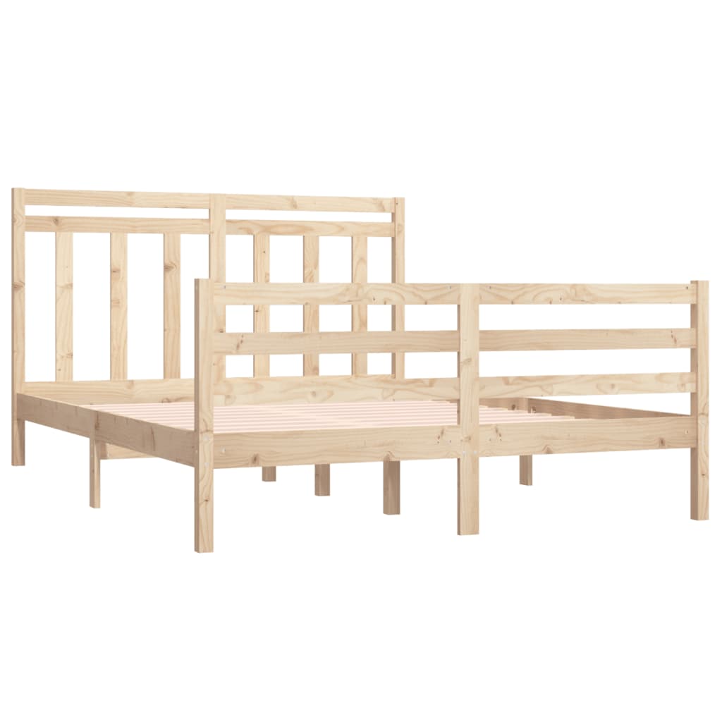 Bed Frame Solid Wood 150x200 cm King Size