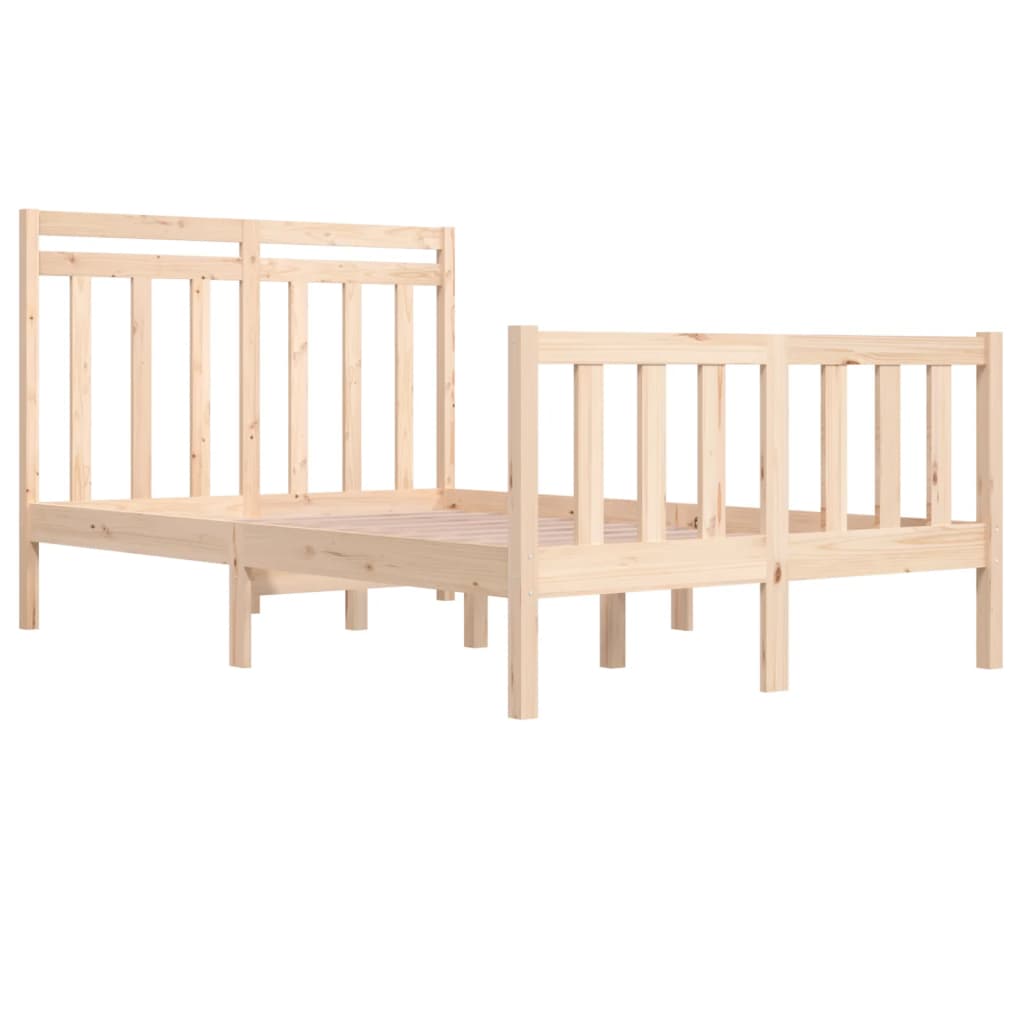 Bed Frame Solid Wood 120x190 cm Small Double