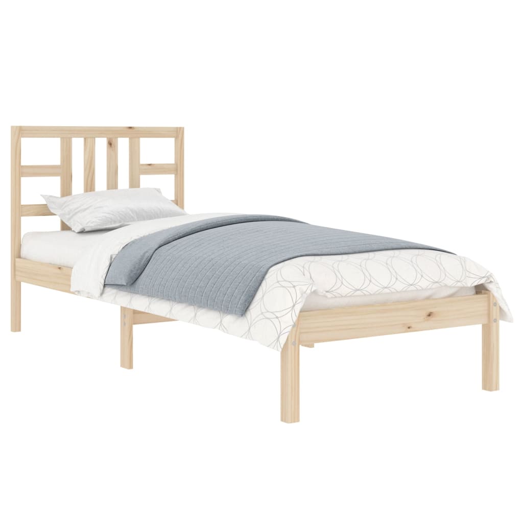 Bed Frame without Mattress 90x190 cm Single Solid Wood