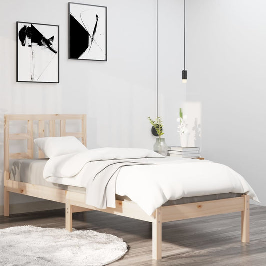 Bed Frame without Mattress 90x190 cm Single Solid Wood