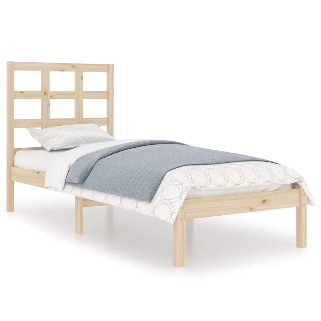 Bed Frame Solid Wood 75x190 cm Small Single