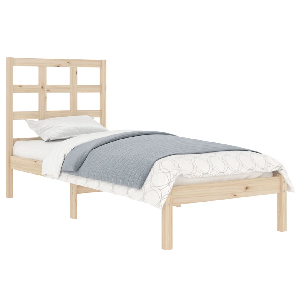 Bed Frame Solid Wood 75x190 cm Small Single