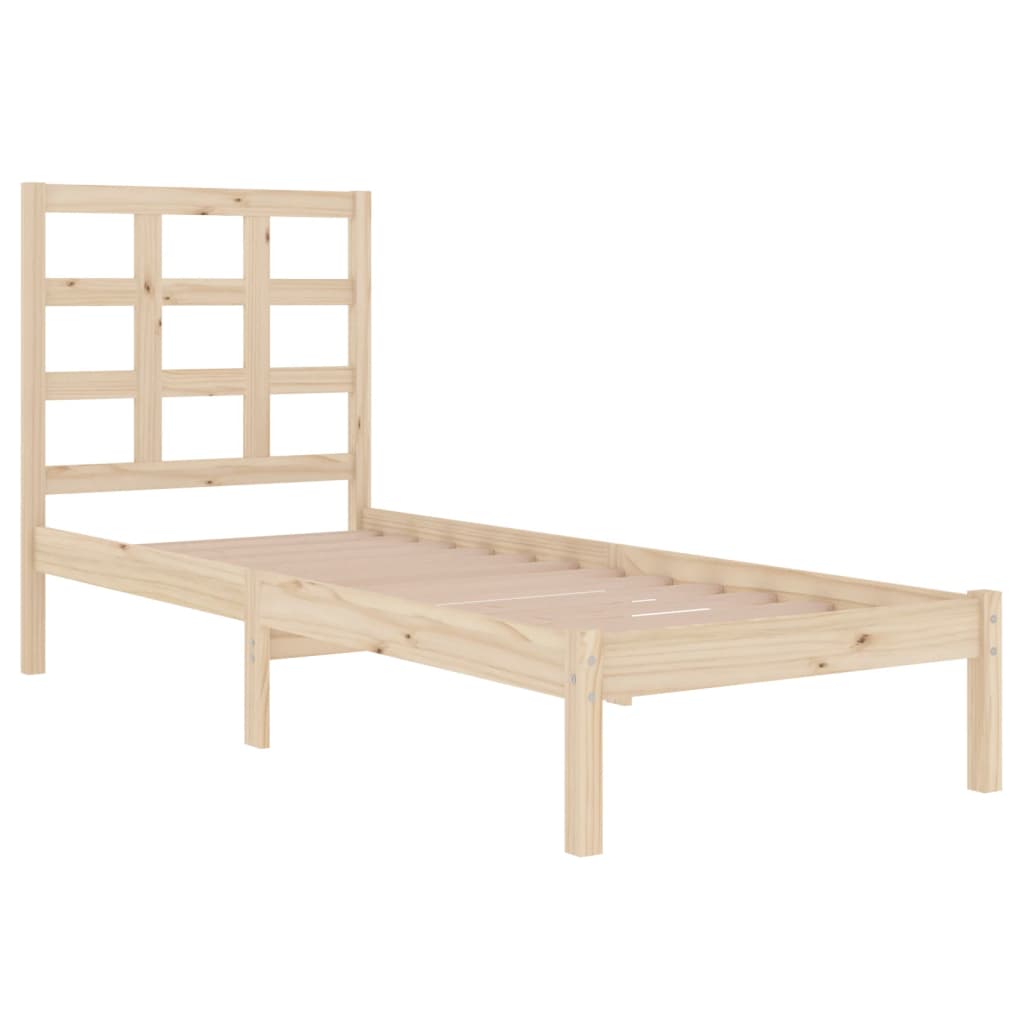 Bed Frame Solid Wood 75x190 cm Small Single