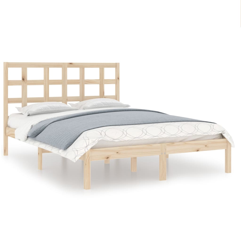 Bed Frame Solid Wood 140x190 cm