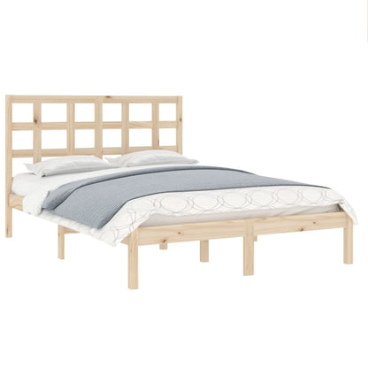 Bed Frame Solid Wood 140x190 cm