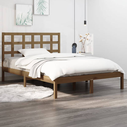 Bed Frame Honey Brown Solid Wood 120x200 cm