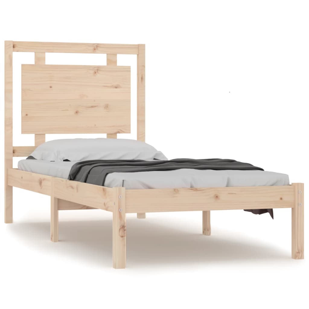 Bed Frame without Mattress 90x190 cm Single Solid Wood