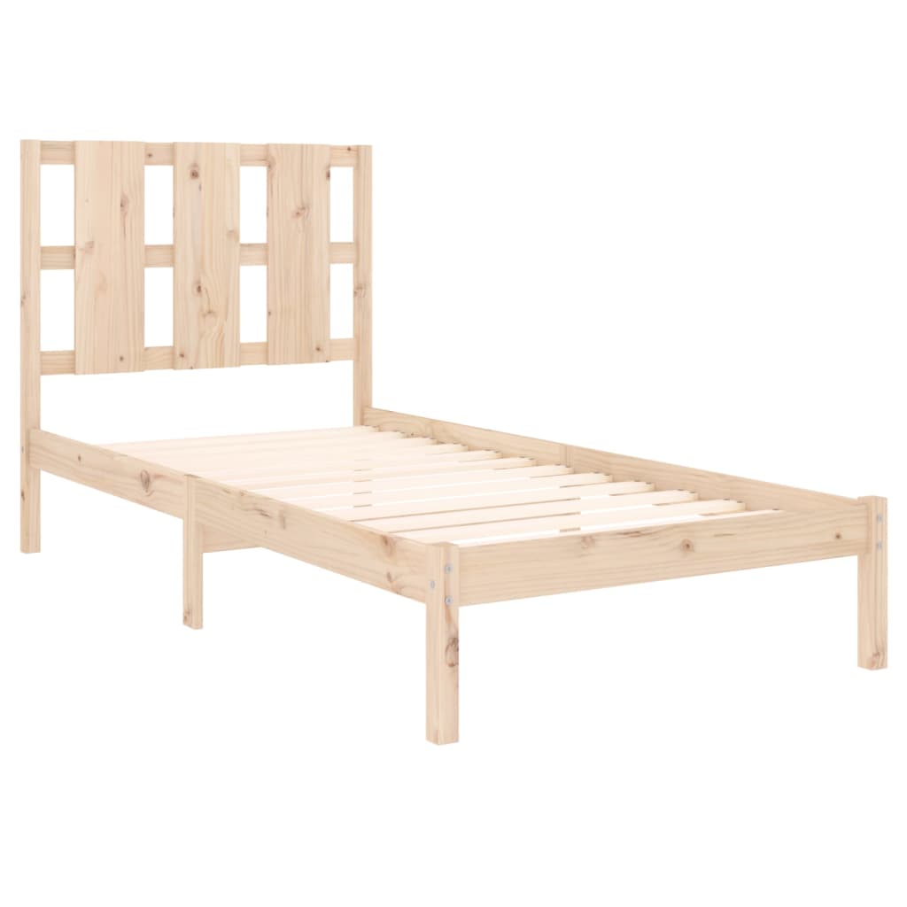 Bed Frame without Mattress 75x190 cm Small Single Solid Wood