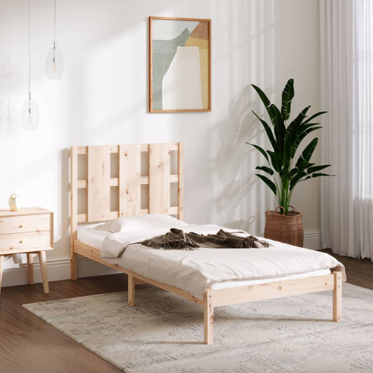 Bed Frame without Mattress 75x190 cm Small Single Solid Wood