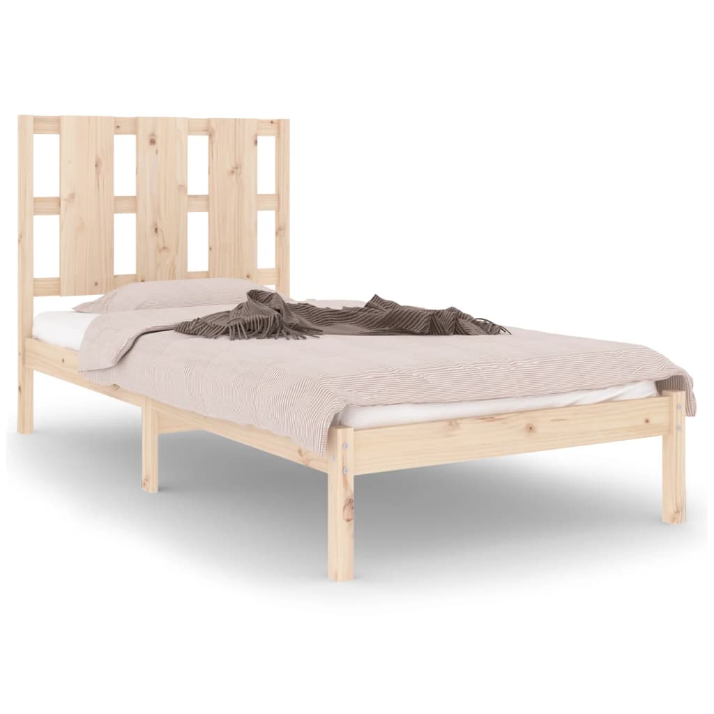 Bed Frame Solid Wood 90X190 cm Single