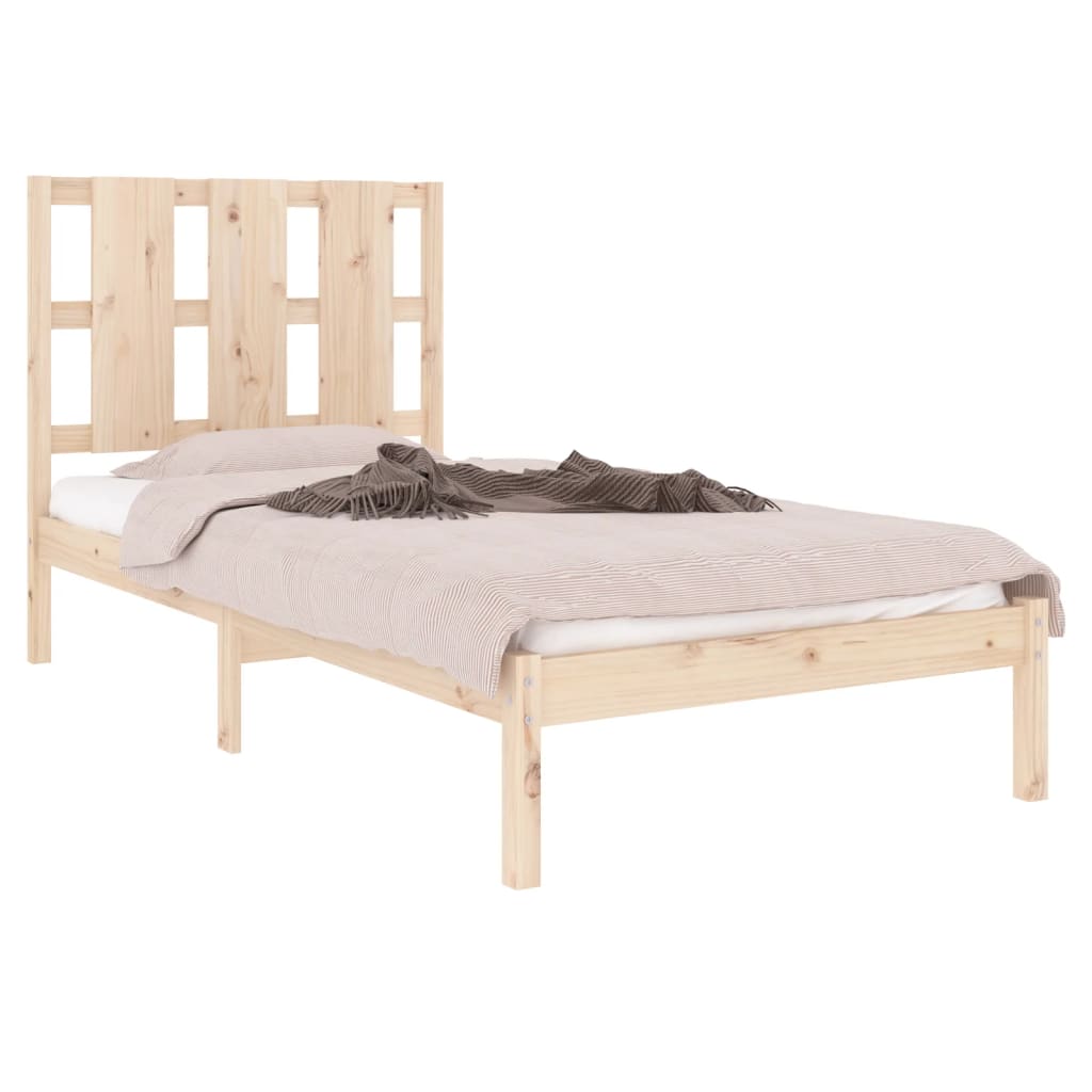 Bed Frame Solid Wood 90X190 cm Single