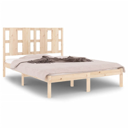 Bed Frame Solid Wood 135x190 cm Double