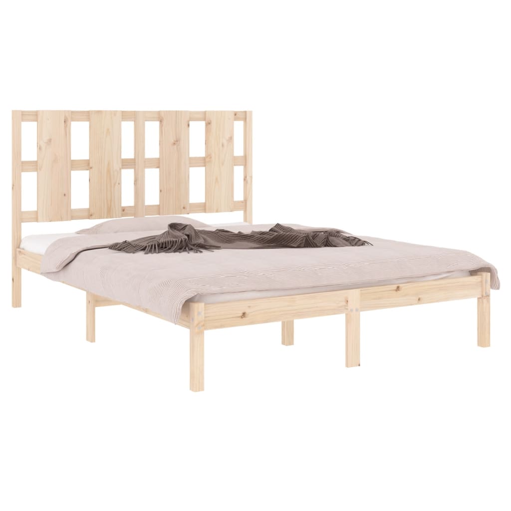 Bed Frame Solid Wood 135x190 cm Double