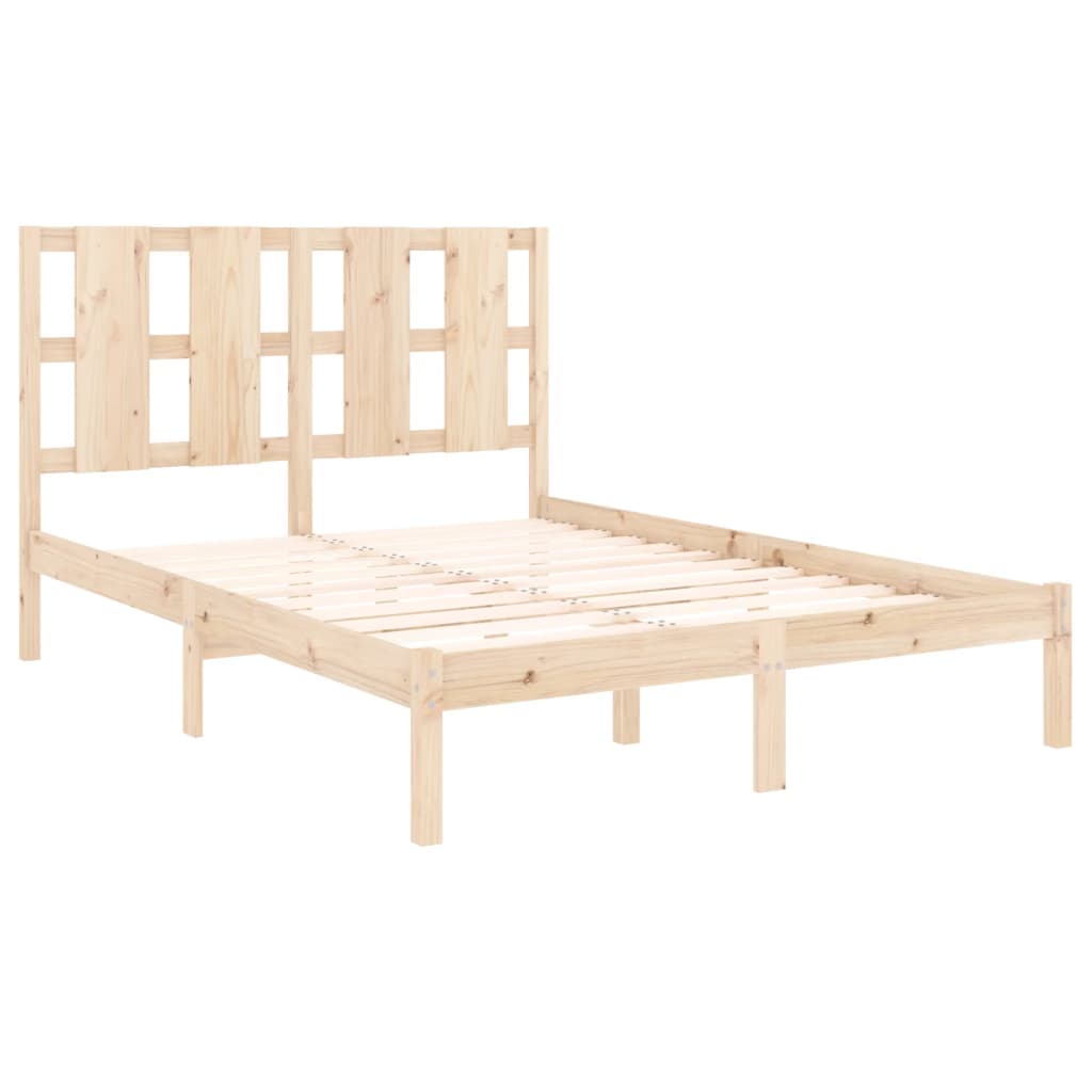 Bed Frame Solid Wood 135x190 cm Double