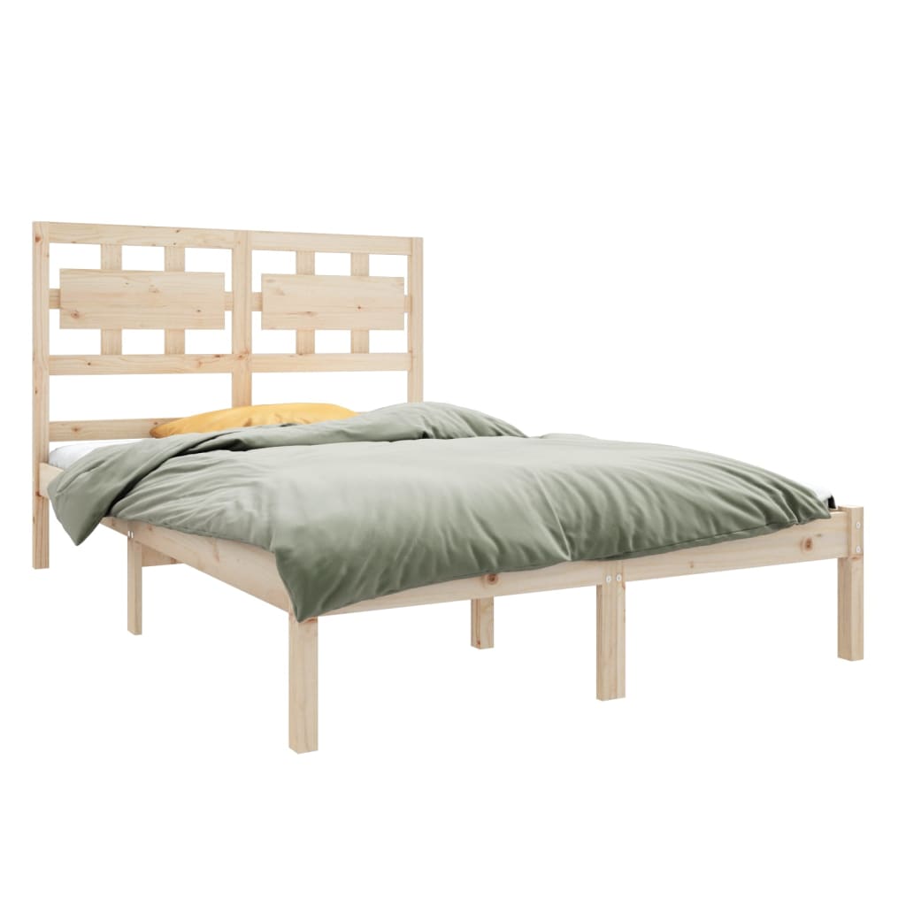 Bed Frame Solid Wood 135x190 cm Double