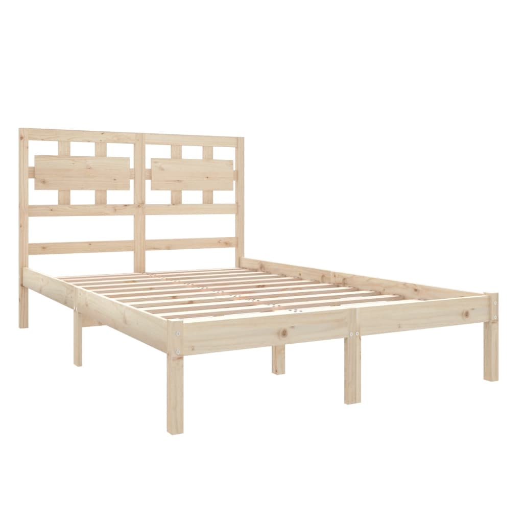 Bed Frame Solid Wood 135x190 cm Double