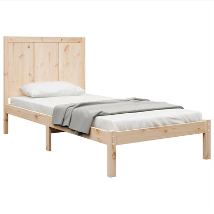 Bed Frame Solid Wood Pine 90X190 cm Single