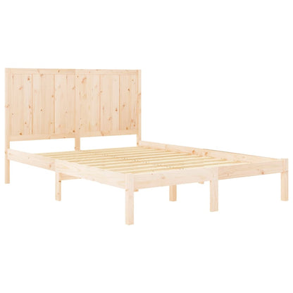 Bed Frame without Mattress 150x200 cm King Size Solid Wood Pine