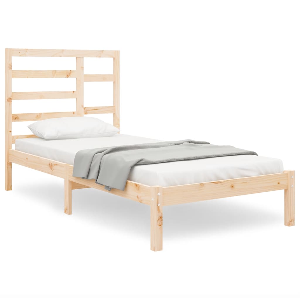 Bed Frame Solid Wood 75x190 cm Small Single