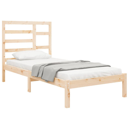 Bed Frame Solid Wood 75x190 cm Small Single