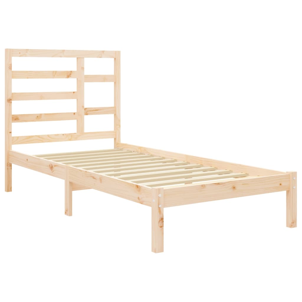 Bed Frame Solid Wood 75x190 cm Small Single