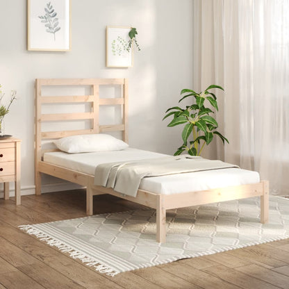 Bed Frame Solid Wood 75x190 cm Small Single