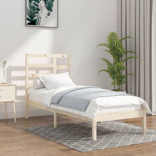 Bed Frame without Mattress Solid Wood 90x190 cm Single Single