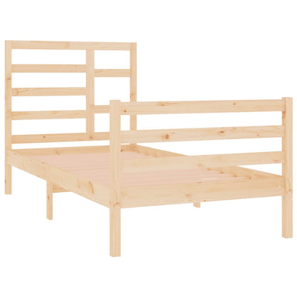 Bed Frame Solid Wood 90X190 cm Single