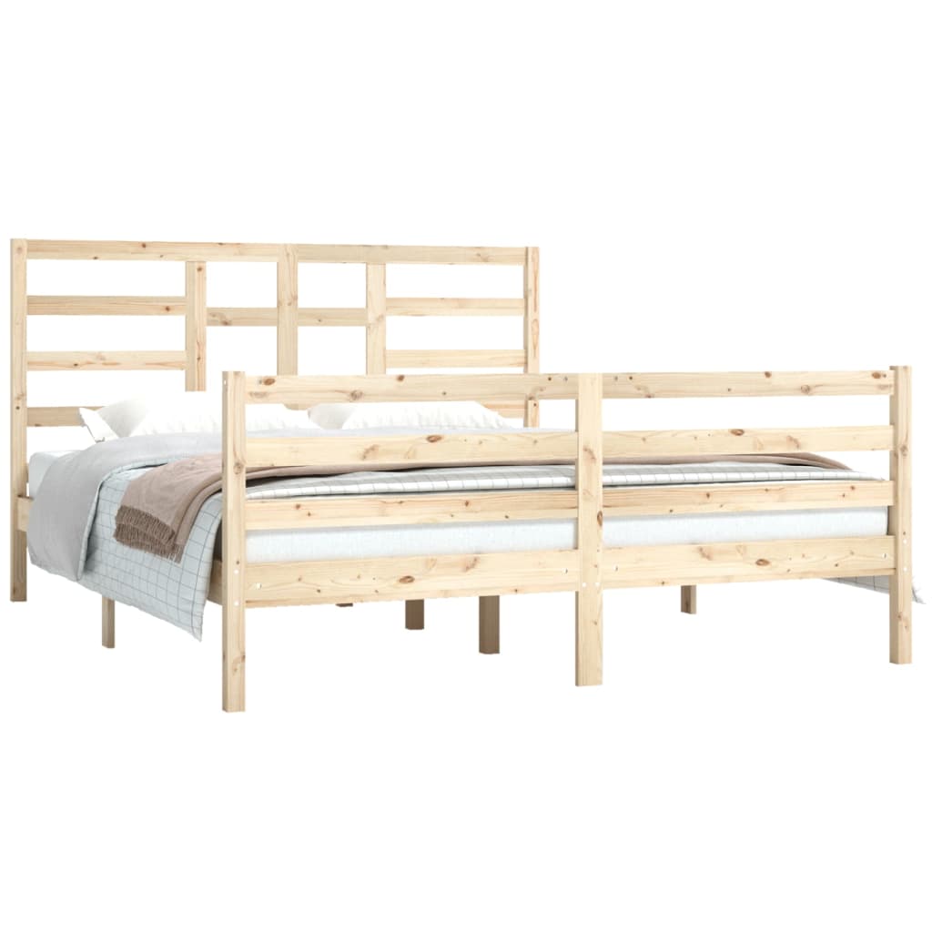 Bed Frame Solid Wood 160x200 cm