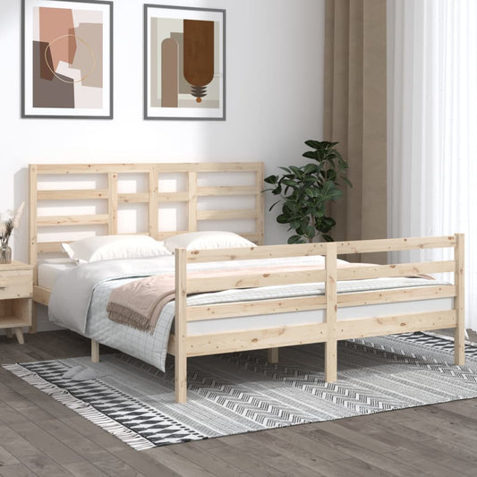 Bed Frame Solid Wood 160x200 cm