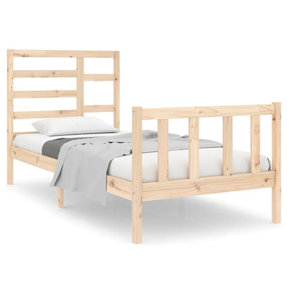 Bed Frame Solid Wood 75x190 cm Small Single