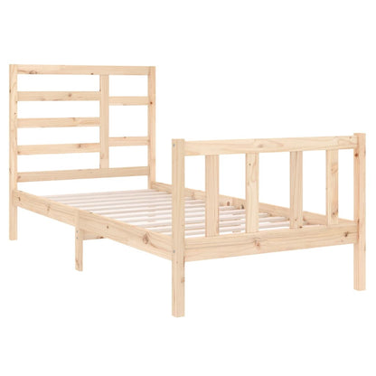 Bed Frame Solid Wood 75x190 cm Small Single