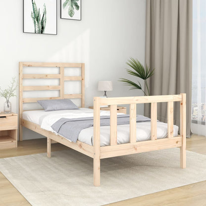 Bed Frame Solid Wood 75x190 cm Small Single