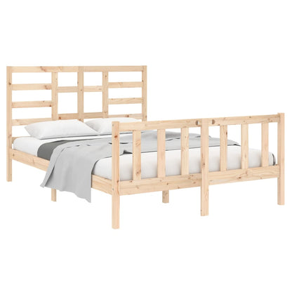 Bed Frame Solid Wood 140x190 cm