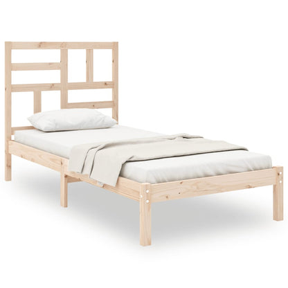 Bed Frame Solid Wood 75x190 cm Small Single