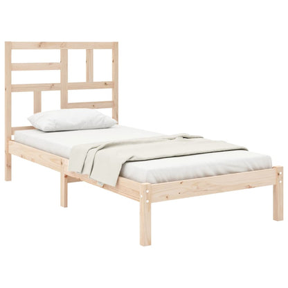 Bed Frame Solid Wood 75x190 cm Small Single