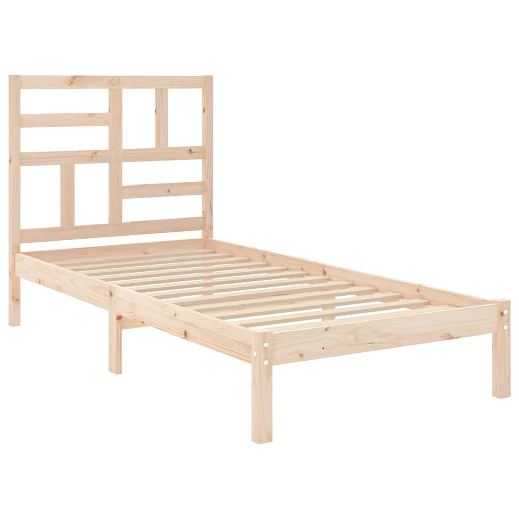 Bed Frame Solid Wood 75x190 cm Small Single