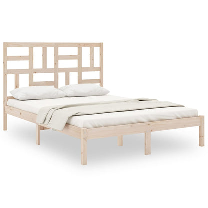 Bed Frame without Mattress Solid Wood 135x190 cm Double