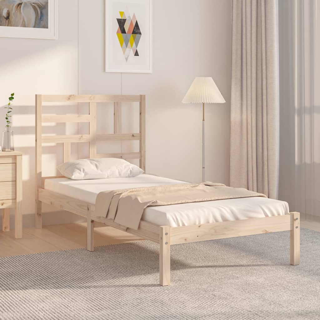 Bed Frame Solid Wood 100x200 cm